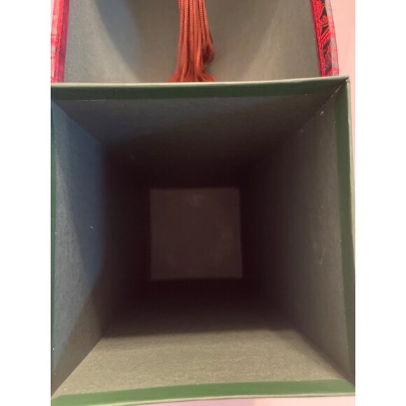 Wine Bottle Storage Gift Box Red Green Poinsettia Flower Christmas Holiday - Picture 10 of 15